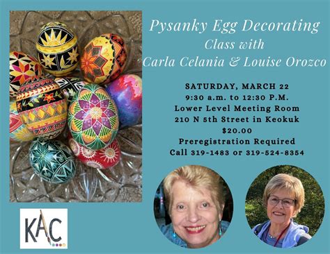 Pysanky Egg Decorating Class, 210 N 5th Street, Keokuk, IA, United ...
