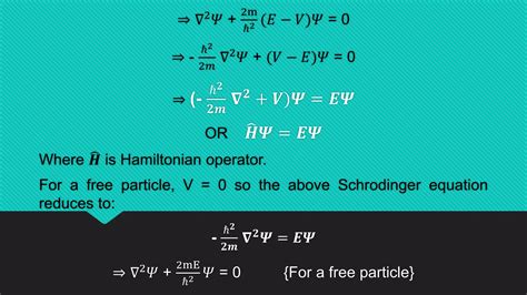 Schrodinger's time independent wave equation | PPTX