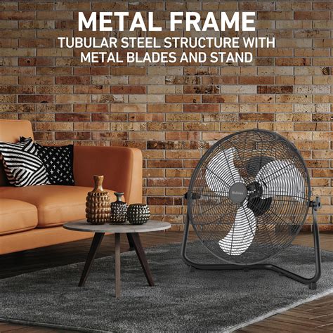 Stand Fans: Holmes 20” Floor Fan – 3 Speeds, 360° Pivoting Head, Wall ...