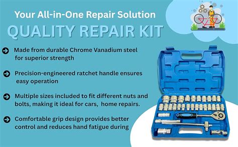 Inditrust 32Pcs 1/2" inch Combinational Ratchet Socket Wrench Spannar ...