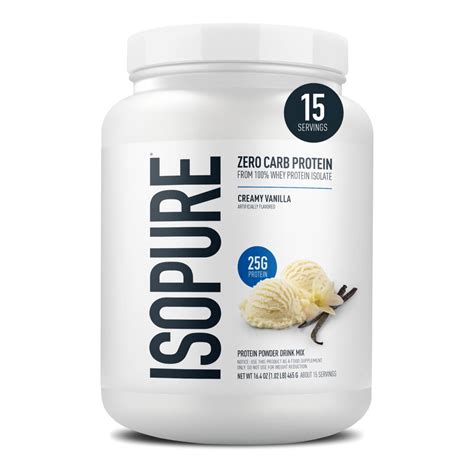 Isopure Zero Carb 100% Whey Protein Isolate Vanilla Protein Powder, 25g ...