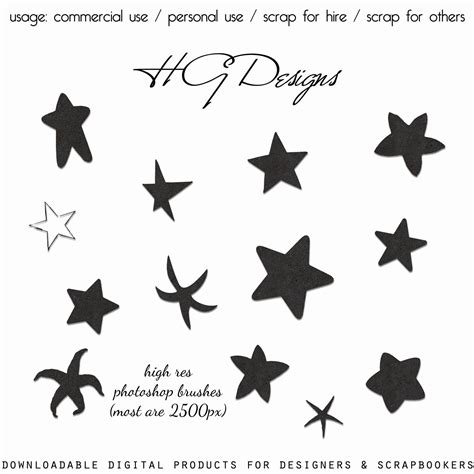Photoshop Star Brushes by HGGraphicDesigns on DeviantArt