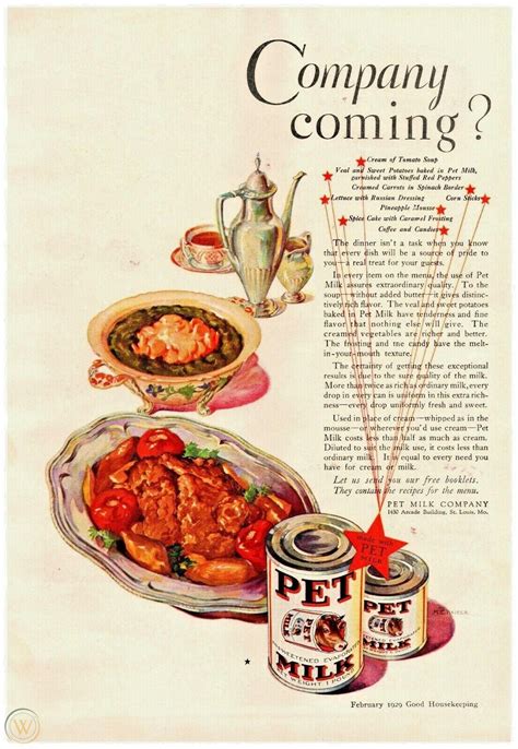 1929 PET Evaporated Milk Vintage Print Ad Company Coming Cream Of ...