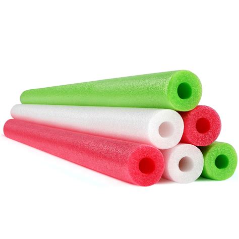 6 Pack Christmas Pool Noodles Foam Swim Noodles 52 Inch Jumbo Hollow ...