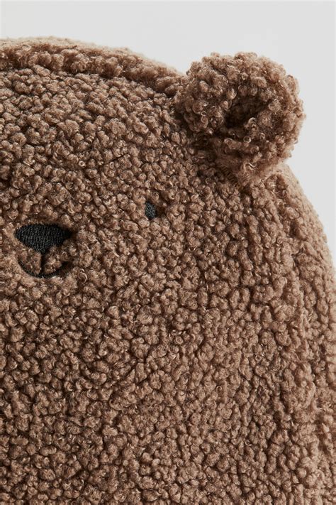 Fluffy appliquéd backpack - Brown/Bear - Kids | H&M IN
