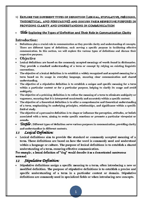 New - exact - ####### 1) EXPLORE THE DIFFERENT TYPES OF DEFINITION ...