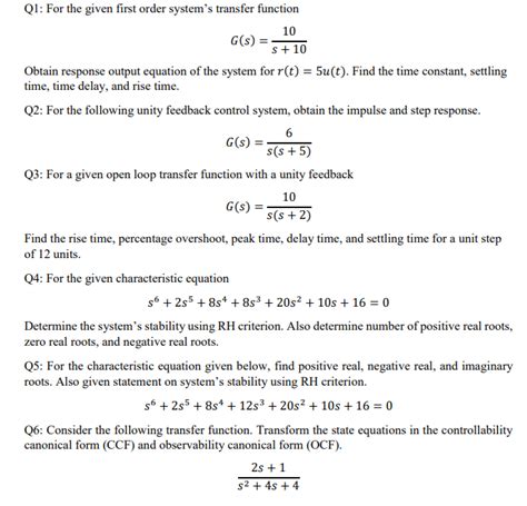 What Is a First Order Control System Transfer Function 的图像结果