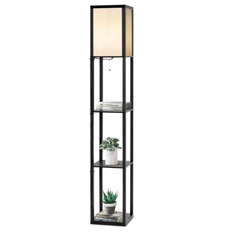 Lighting | Modern 3-Tier Floor Lamp Narrow Corner Nightstand Light ...