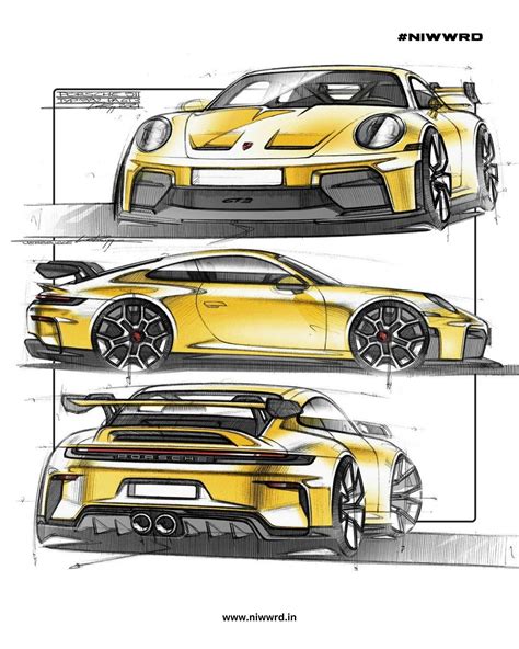 Best 12 Prototype Design Sketch of Porsche 911 GT3 RS with Diagrams – Artofit