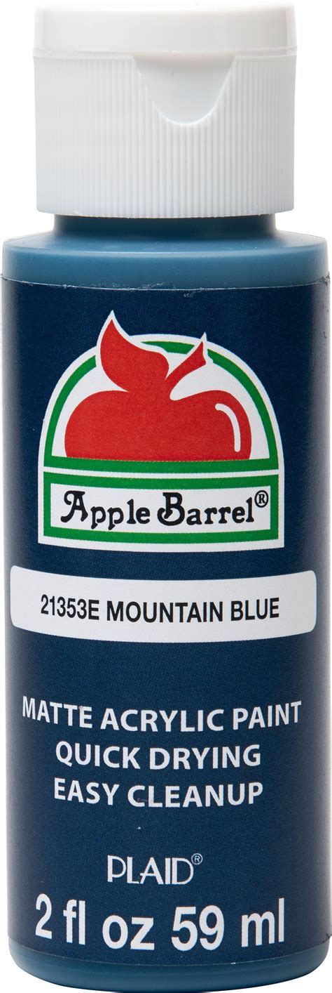 Buy Apple Barrel Acrylic Craft Paint, Matte Finish, Mountain Blue, 2 fl ...