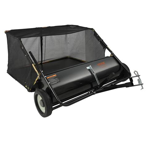 VEVOR Tow Behind Lawn Sweeper 50", Pull Behind Lawn Sweeper, 26 cu. ft ...