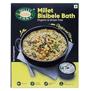 Millet Amma CERTIFIED ORGANIC Millet Bisibele Bath Mix | 250 Gms pack ...