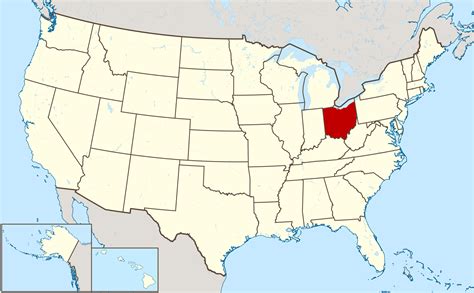 Large location map of Ohio state. Ohio state large location map ...