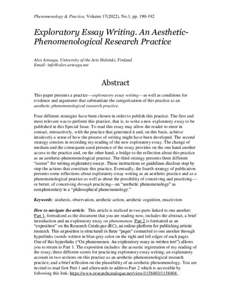 Image result for Exploratory Essay Example