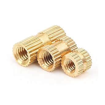 Brass Injection nut, Single Pass, knurled, Blind Hole Copper nut ...