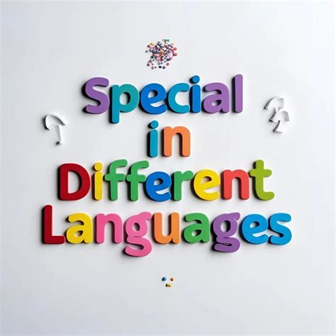 Special in Different Languages: A Global Tapestry of Meaning
