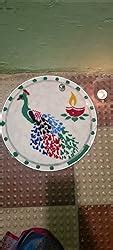 Buy GFTBX Latest Peacock Diya Rangoli Tools Kit Includes Wood Rangoli ...