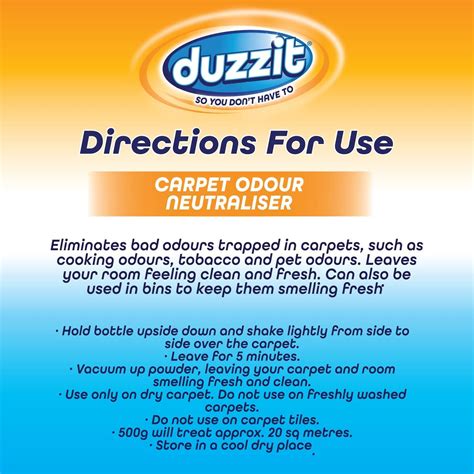Pet Carpet Freshener Powder Odour Neutraliser Duzzit Shake & Fresh ...