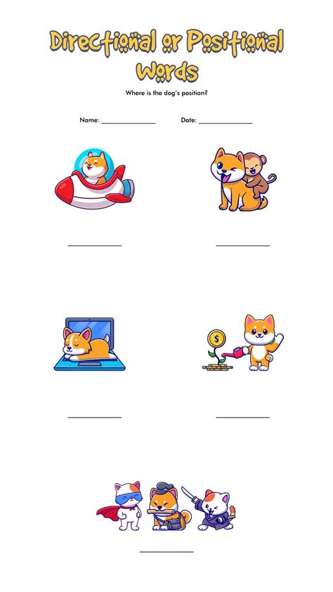 Position Words Worksheet 的图像结果