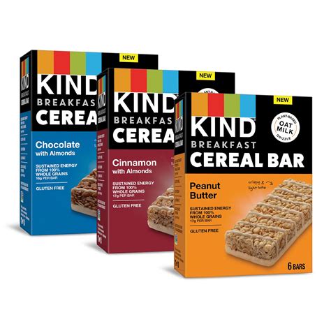 Kind Breakfast Bars Variety Pack - 5 Count Healthy Snack Bars (Assorted ...
