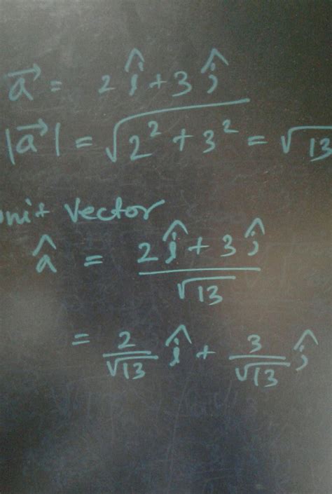 (1) Find the unit vector of vecton (2î+3j^) - Brainly.in