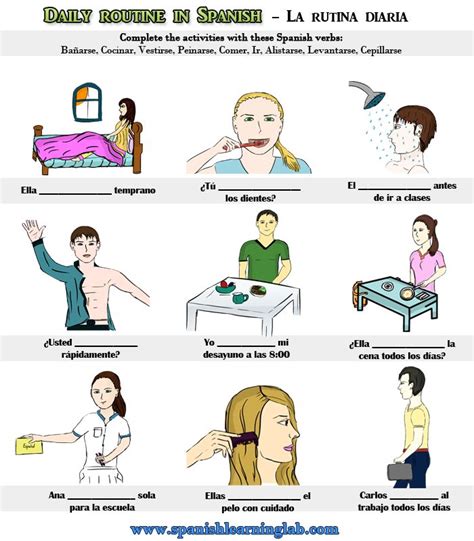 Image result for Spanish Daily Routine