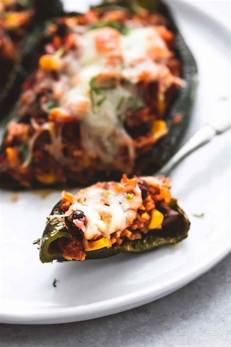 Southwest Stuffed Poblano Peppers - Creme De La Crumb