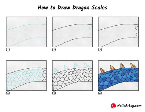 How to Draw Dragon Scales - HelloArtsy