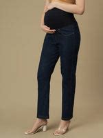 Buy Maternity Blue Straight Leg Jeans