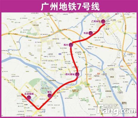 广州地铁7号线线路图-
