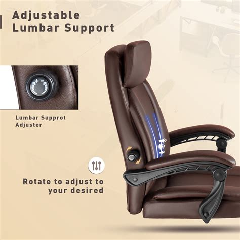 Buy Lacoo Faux Leather High-Back Ergonomic Executive Office Chair with ...