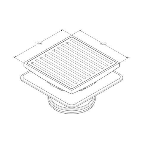 BIM objects - Free download! Mizu Square Floor Waste Stainless Steel ...