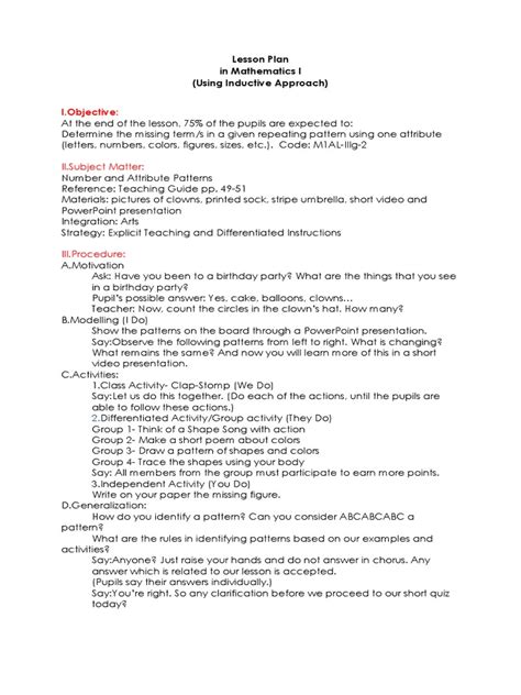 Image result for Inductive Lesson Plan