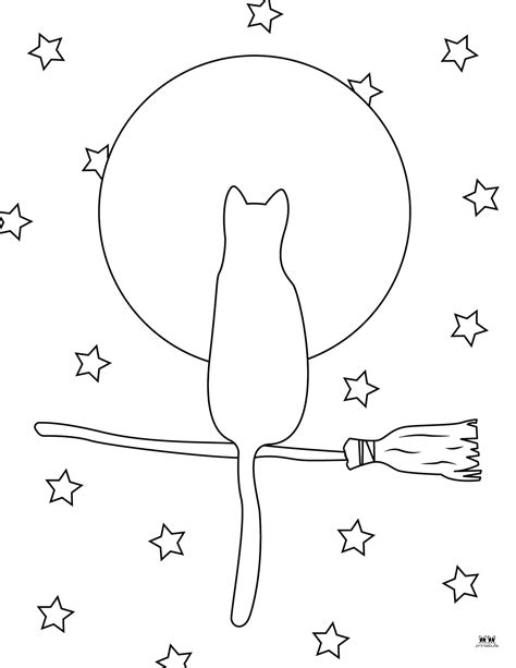 Cat Coloring Pages Printable Halloween
