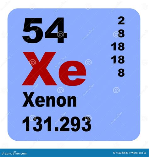 Periodic Table of Elements: Xenon Stock Illustration - Illustration of ...