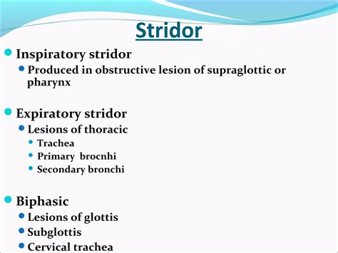 Congenital lesions of larynx and Stridor in Neonates | PPT