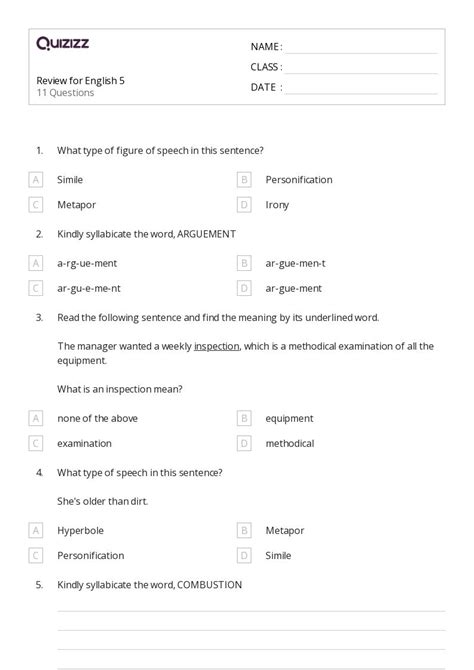 50+ Personification worksheets for 1st Class on Quizizz | Free & Printable
