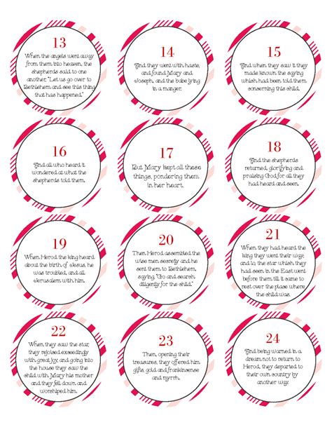 Advent Handout Calendar Free Printable