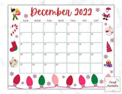 December Printable Calendar - prntbl.concejomunicipaldechinu.gov.co