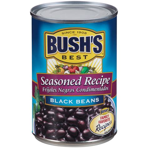BUSH'S Seasoned Recipe Black Beans, Canned Beans, 15 Oz - Walmart.com ...