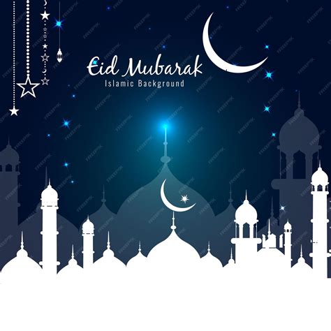 Premium Vector | Beautiful arabic style artistic eid mubarak design