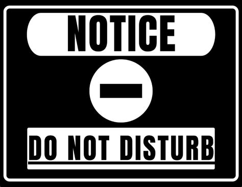 Free Printable Do Not Disturb Sign Templates [PDF, Word]
