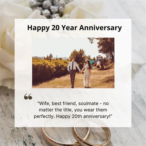 70+ Perfect Happy 20 Year Anniversary Quotes, Wishes & Saying