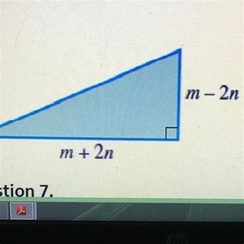 Question 6. Find a polynomial that represents the area of the figure ...