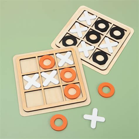 Buy Tic Tac Toe XO Wooden Board Games Desk Toys 3 Pack Classical Family ...
