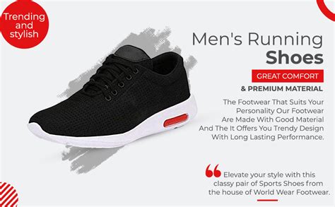 Buy WORLD WEAR FOOTWEAR Men's Black Canvas Sports Shoes -6 UK at Amazon.in