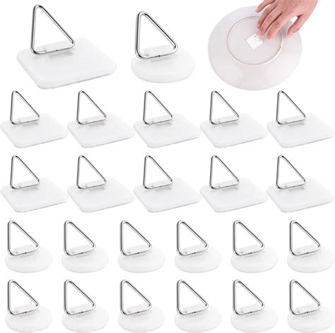Buy Thinp 30 Pieces Invisible Adhesive Plate Hanger Wall Plate Hangers ...