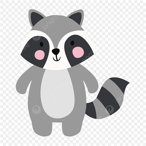 Cute Raccoon Vector Art PNG, Cute Raccoon Cartoon Illustration, Raccoon Clipart, Cute Raccoon ...
