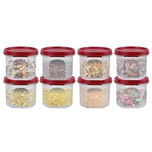 Buy Cutting Edge Essentials 250ML, Set of 8 Stackable BPA-Free Plastic ...