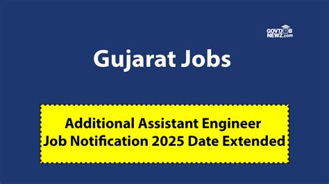 GSSSB Additional Assistant Engineer Job Notification 2025 Date Extended